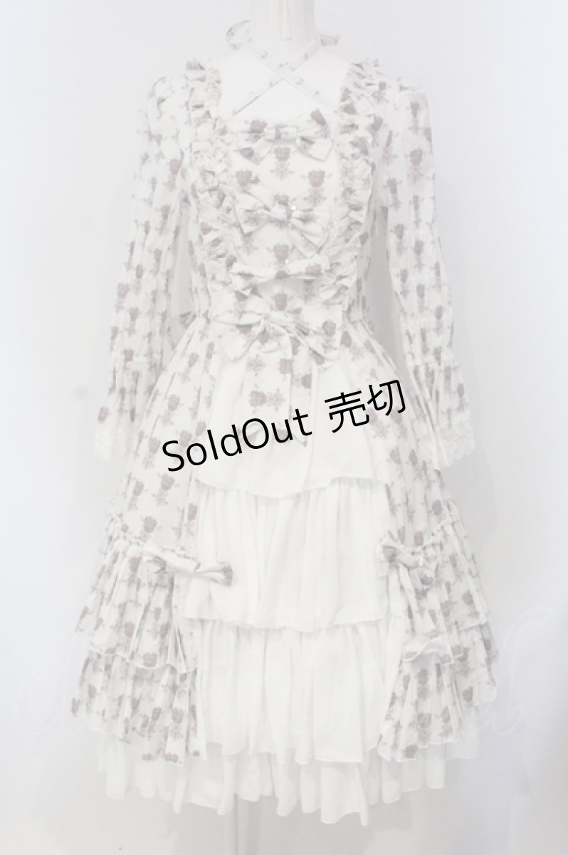 画像1: ATELIER PIERROT / Rosy Bouquet Dress 1 オフホワイト O-25-05-05-013-EL-OP-IG-OS (1)