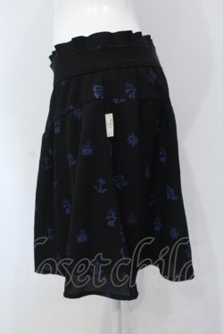 画像2: Rozen Kavalier / マリン柄シフォンショートパンツ  ブラック×ブルー O-25-05-05-002-OO-PA-IG-OS