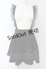 NOEMIE / 2WAYレースフリルサスペンダー付きスカート M クロ O-25-05-05-003-LO-SK-OW-OS