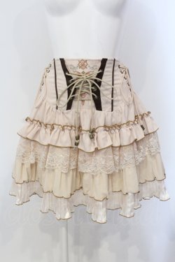 画像1: Ozz oneste / サイドレースアップティアードスカート  ベージュ O-25-05-05-020-OO-SK-OW-OS