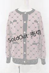 majoretty / ハート格子カーディガン  ピンク×クロ O-25-05-05-021-LO-TO-IG-OS