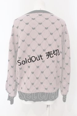 画像3: majoretty / ハート格子カーディガン  ピンク×クロ O-25-05-05-021-LO-TO-IG-OS