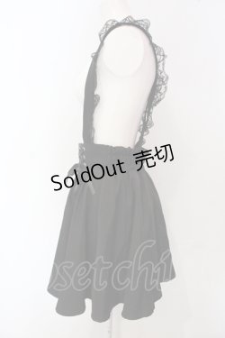 画像2: NOEMIE / 2WAYレースフリルサスペンダー付きスカート M クロ O-25-05-05-003-LO-SK-OW-OS