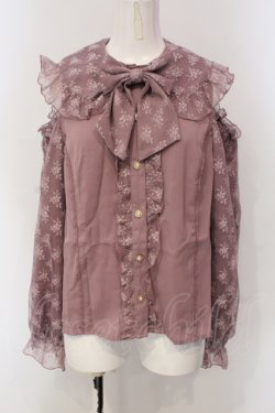 画像1: axes femme kawaii / ブルーミングレースブラウス  ピンク O-25-05-05-025-AX-BL-IG-OS