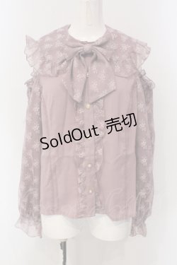 画像1: axes femme kawaii / ブルーミングレースブラウス  ピンク O-25-05-05-025-AX-BL-IG-OS