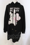 Secret Honey / キャンディウサギパーカーワンピース  クロ O-25-05-05-026-CA-OP-IG-OS