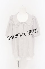 axes femme POETIQUE / ピンタックブラウス M ピンクラベンダー O-25-05-06-005-AX-BL-OW-OS