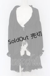 Vallee lys / "Seraph"フィッシュテールカーディガン  ブラック O-25-05-06-037-GO-TO-OW-OS