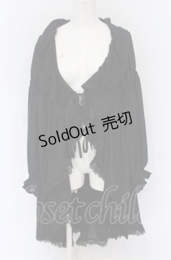 画像1: Vallee lys / "Seraph"フィッシュテールカーディガン  ブラック O-25-05-06-037-GO-TO-OW-OS