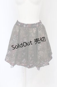 Qutie Frash / 和柄パニエスカート  レッド O-25-05-06-043-QU-SK-OW-ZI