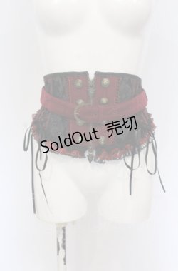 画像1: Ozz oneste / ベルト付コルセット  ワイン O-25-05-06-045-OO-TO-OW-OS