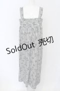 Jane Marple Dans Le Salon / Picnic clothサロペットドレス M クロｘシロ O-25-05-06-046-JM-OP-IG-ZT385
