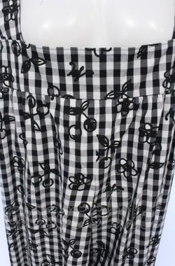 画像2: Jane Marple Dans Le Salon / Picnic clothサロペットドレス M クロｘシロ O-25-05-06-046-JM-OP-IG-OS