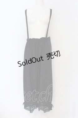 画像1: Jane Marple / Teardrop lace suspenders pants パンツ M ネイビー O-25-05-06-047-JM-PA-IG-OS