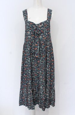 画像1: Jane Marple / Wild cherry strap dress M ブルー O-25-05-06-051-JM-OP-IG-OS