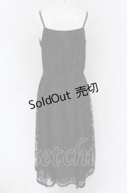 画像3: axes femme / モチーフレースキャミワンピース M クロ×グレー O-25-05-06-006-AX-OP-OW-OS