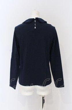 画像2: Jane Marple / Soft bear T-cloth round collar pullover プルオーバー M ネイビー O-25-05-06-053-JM-TO-IG-OS