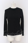 Jane Marple / Compact rib lace trimming pullover プルオーバー M クロ O-25-05-06-055-JM-TO-IG-OS