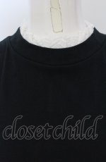 画像2: 【SALE】Jane Marple / Compact rib lace trimming pullover プルオーバー M クロ O-25-05-06-055-JM-TO-IG-ZT400 (2)