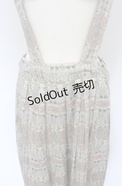 画像2: Jane Marple Dans Le Salon / Flower Fete strap skirt スカート M ベージュ×サックス O-25-05-06-056-JM-SK-IG-OS