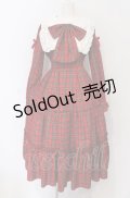 Amavel / Dolly Holidayチェックティアードワンピース（ロング丈）  アカ O-25-05-06-060-CA-OP-IG-OS