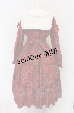 画像4: Amavel / Dolly Holidayチェックティアードワンピース（ロング丈）  アカ O-25-05-06-060-CA-OP-IG-OS