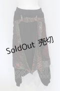 Qutie Frash / ラップ付きサルエルパンツ  レッド×ブラック O-25-05-06-062-QU-PA-IG-OS