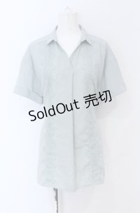 axes femme / レース使いチュニックブラウス M グリーン O-25-05-06-008-AX-BL-OW-OS