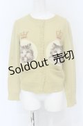 Jane Marple / Chocolat classiqueのカーディガン M イエロー O-25-05-06-063-JM-TO-OW-OS
