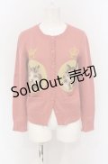 Jane Marple / Chocolat classiqueのカーディガン M ピンク O-25-05-06-064-JM-TO-OW-ZT400