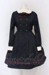 Amavel / ストライプワンピース  ネイビー O-25-05-06-070-CA-OP-IG-OS