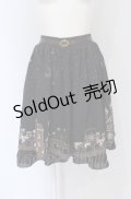 axes femme / 町並み柄スカート M クロ O-25-05-06-075-AX-SK-IG-ZT503
