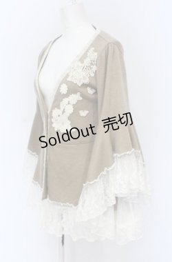 画像2: Favorite / フラワーレースカーディガン  ベージュ O-25-05-06-076-LO-TO-IG-OS