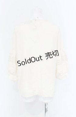 画像3: 【SALE】axes femme Nostalgic / スクエアピンタックブラウス M キナリ O-25-05-06-009-LO-BL-OW-ZT015