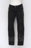 axes femme / 薔薇刺しゅうストレッチパンツ S クロ O-25-05-06-083-AX-PA-OW-OS