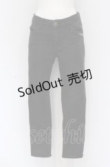 axes femme / 薔薇刺しゅうストレッチパンツ S クロ O-25-05-06-083-AX-PA-OW-ZI