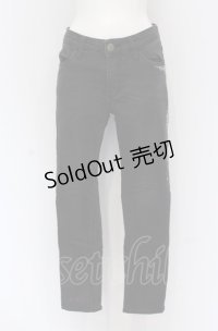 axes femme / 薔薇刺しゅうストレッチパンツ S クロ O-25-05-06-083-AX-PA-OW-ZI
