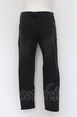 画像3: axes femme / 薔薇刺しゅうストレッチパンツ S クロ O-25-05-06-083-AX-PA-OW-OS