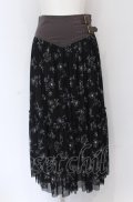 axes femme / 花柄ボリュームチュールスカート M クロ O-25-05-06-087-AX-SK-OW-OS