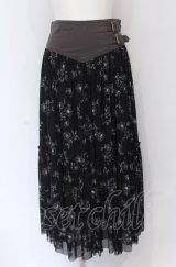 axes femme / 花柄ボリュームチュールスカート M クロ O-25-05-06-087-AX-SK-OW-OS