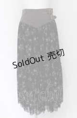axes femme / 花柄ボリュームチュールスカート M クロ O-25-05-06-087-AX-SK-OW-ZI