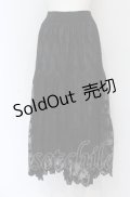 axes femme POETIQUE / レースティアードロングスカート M クロ O-25-05-06-091-AX-SK-OW-OS