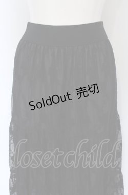 画像2: axes femme POETIQUE / レースティアードロングスカート M クロ O-25-05-06-091-AX-SK-OW-OS
