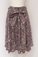 axes femme / 単色花柄フレアスカート M ピンク O-25-05-06-093-AX-SK-OW-OS