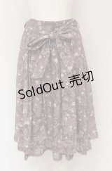 axes femme / 単色花柄フレアスカート M ピンク O-25-05-06-093-AX-SK-OW-ZI