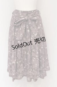 axes femme / 単色花柄フレアスカート M ピンク O-25-05-06-093-AX-SK-OW-ZI