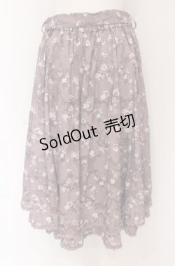 画像2: axes femme / 単色花柄フレアスカート M ピンク O-25-05-06-093-AX-SK-OW-ZI