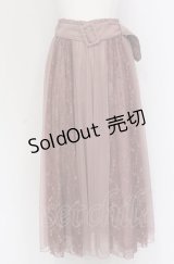 axes femme / レース×チュールスカート M ピンクベージュ O-25-05-06-094-AX-SK-OW-ZI