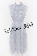 axes femme / ボリュームフリルドレス F ブルー O-25-05-06-012-AX-OP-OW-OS