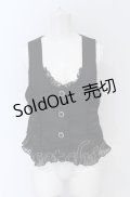 axes femme / サイドギャザーベスト M クロ O-25-05-06-002-AX-TO-OW-OS